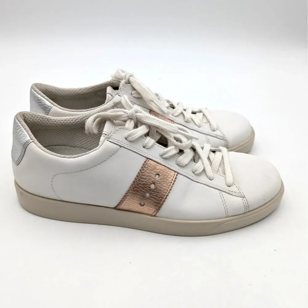 Ecco Street Lite Retro Sneaker Shoes Women's White Size US10-10.5 EU41